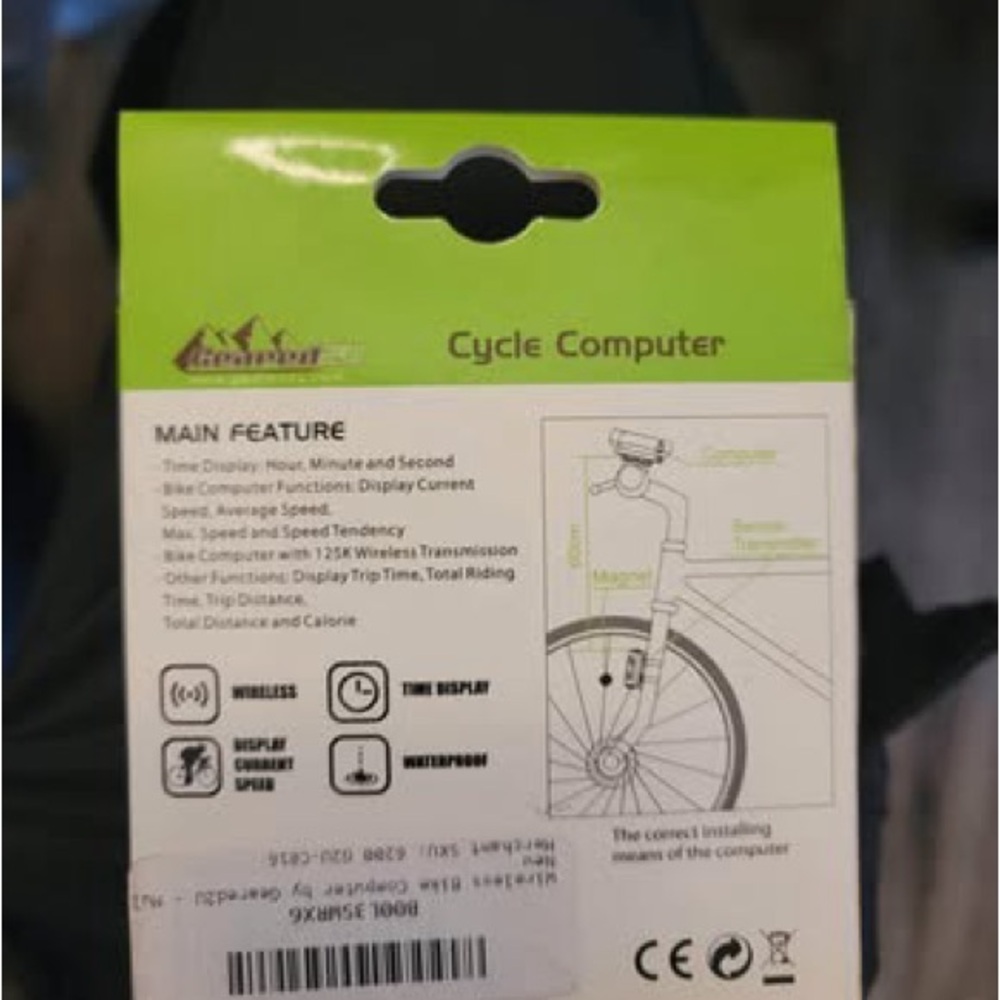 Wireless Cycle Computer Bike Speedometer - White - Picture 2 of 3